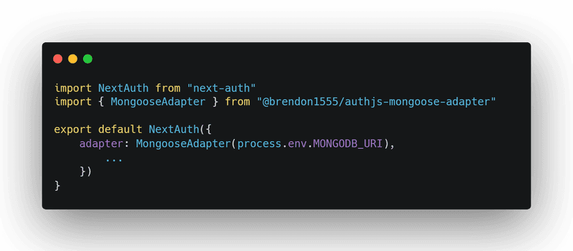 AuthJS Mongoose Adapter